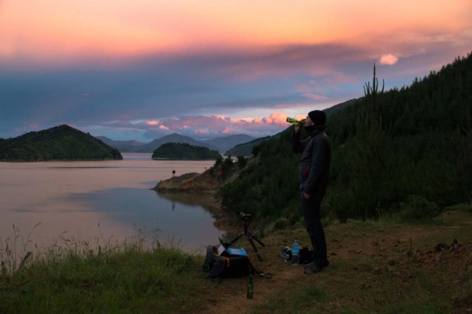 Sonnenuntergang am Archer Track in Neuseeland