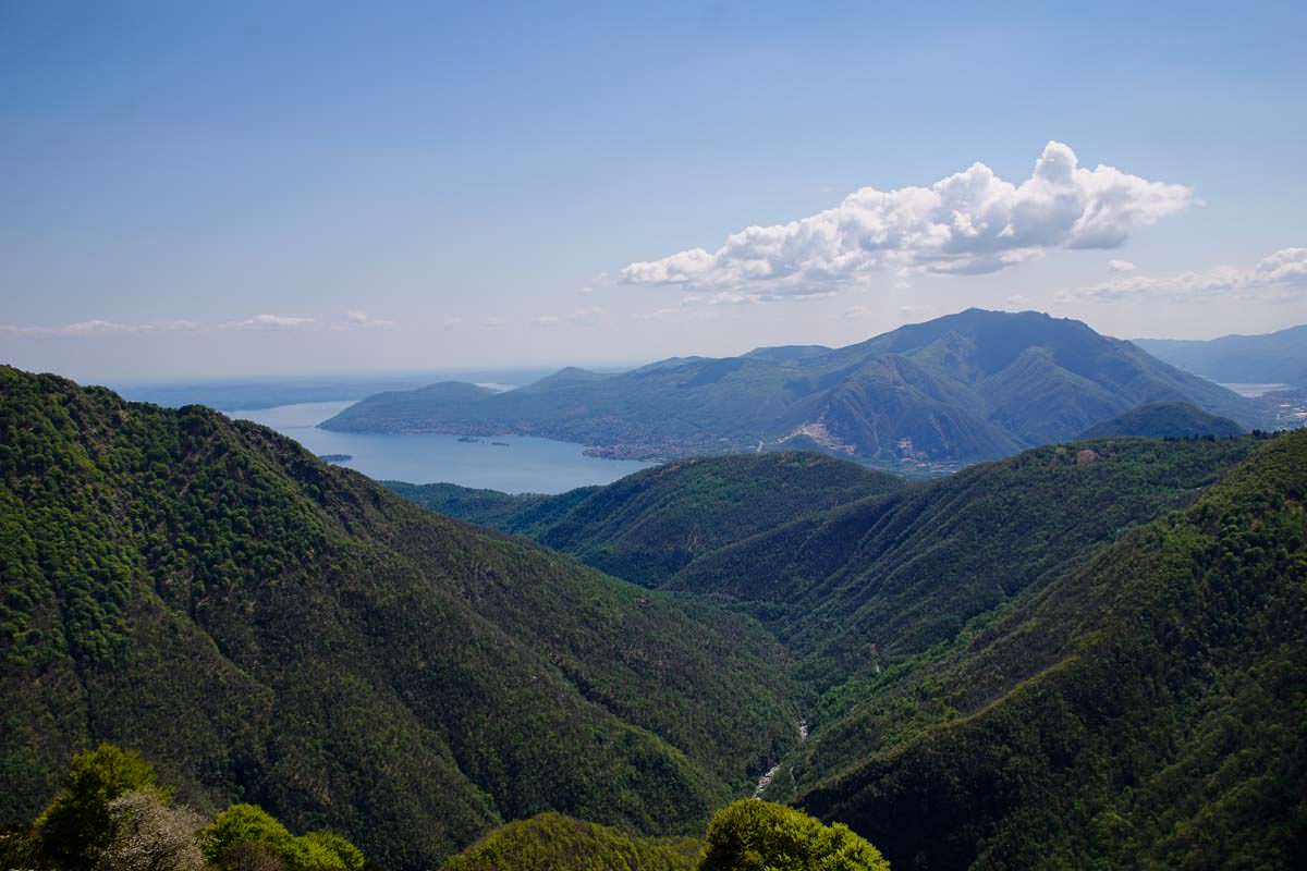 Blick auf den Lago Maggiore von der Alpe Pra