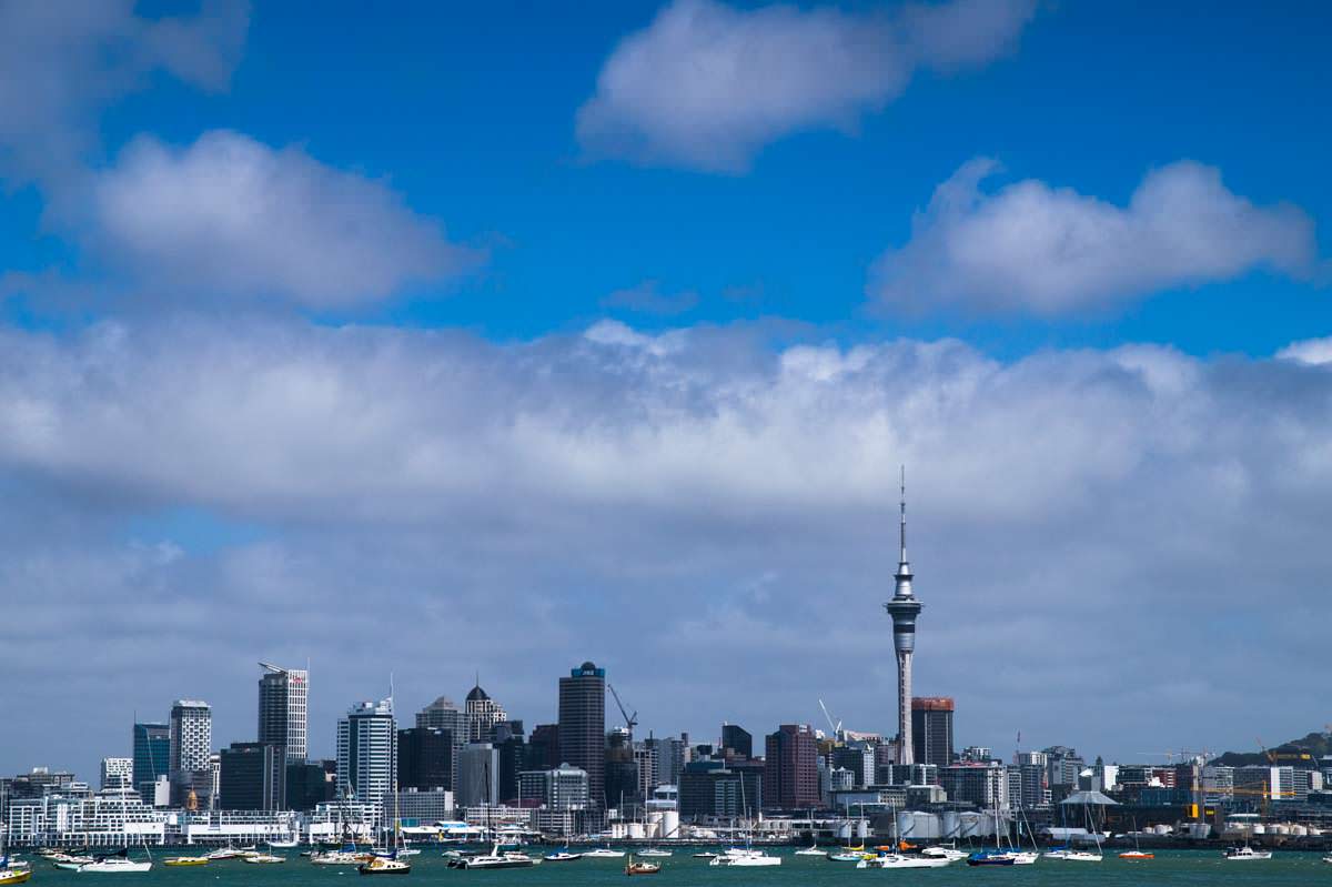 Skyline von Auckland in Neuseeland