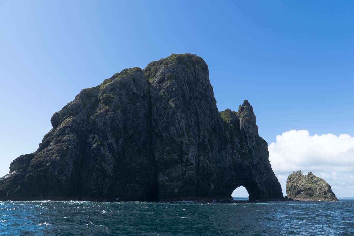 Hole in the Rock der Piercy Island in der Bay of Islands von Neuseeland