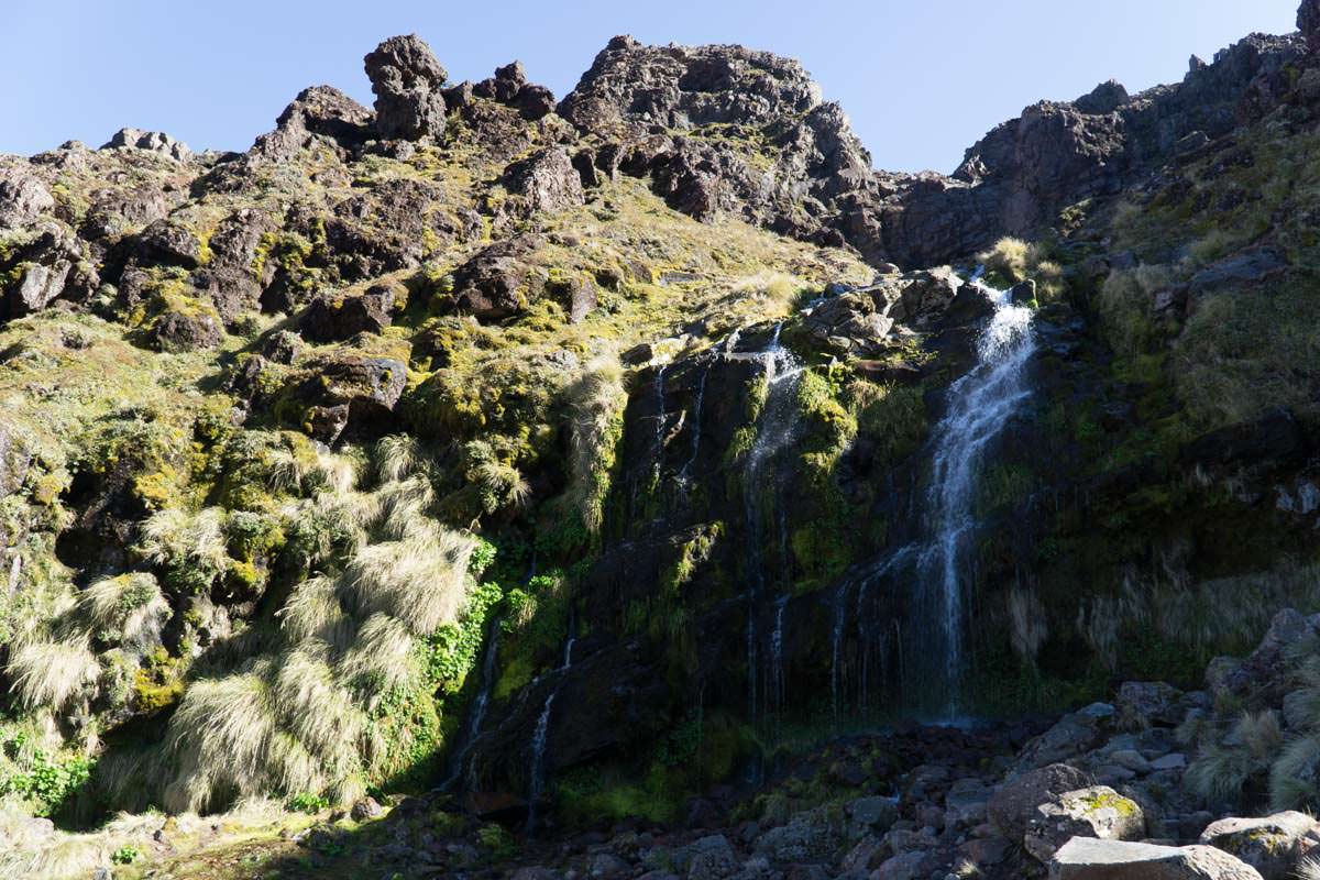 Soda Springs im Tongariro Nationalpark in Neuseeland