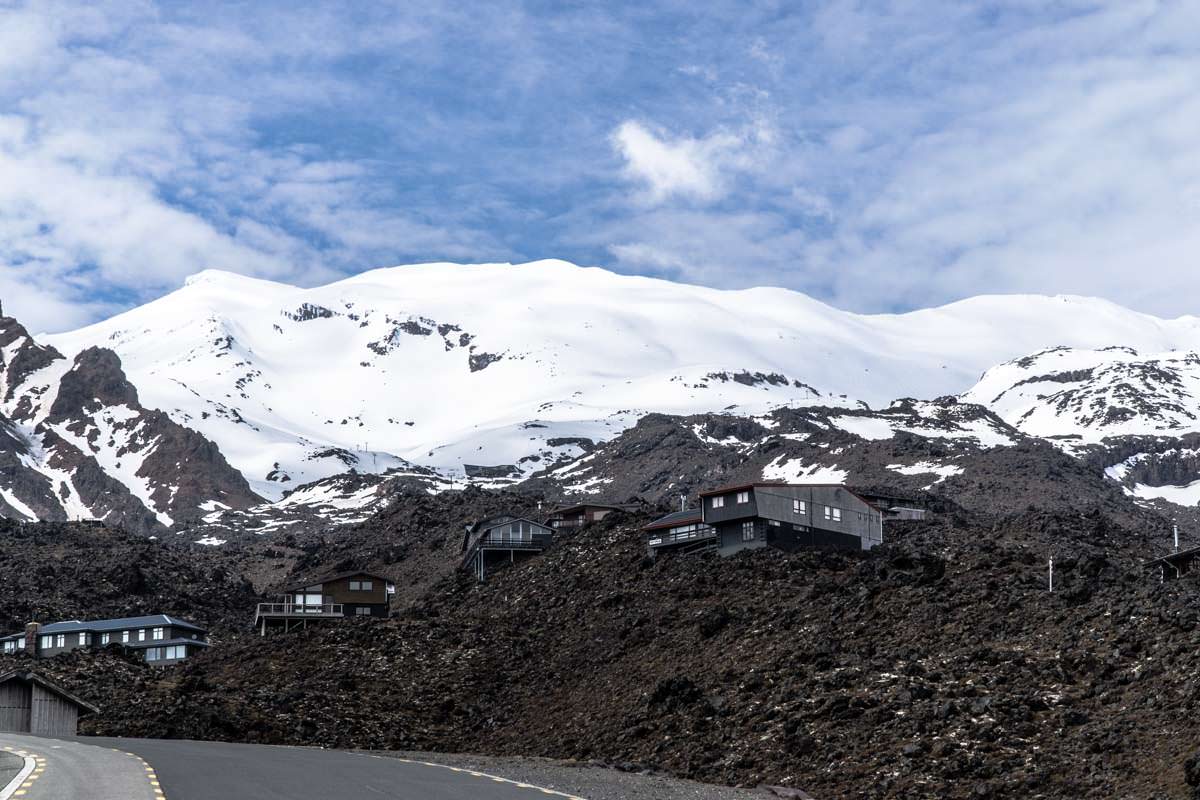 Das Skigebiet am Mount Ruapehu im Tongariro Nationalpark in Neuseeland