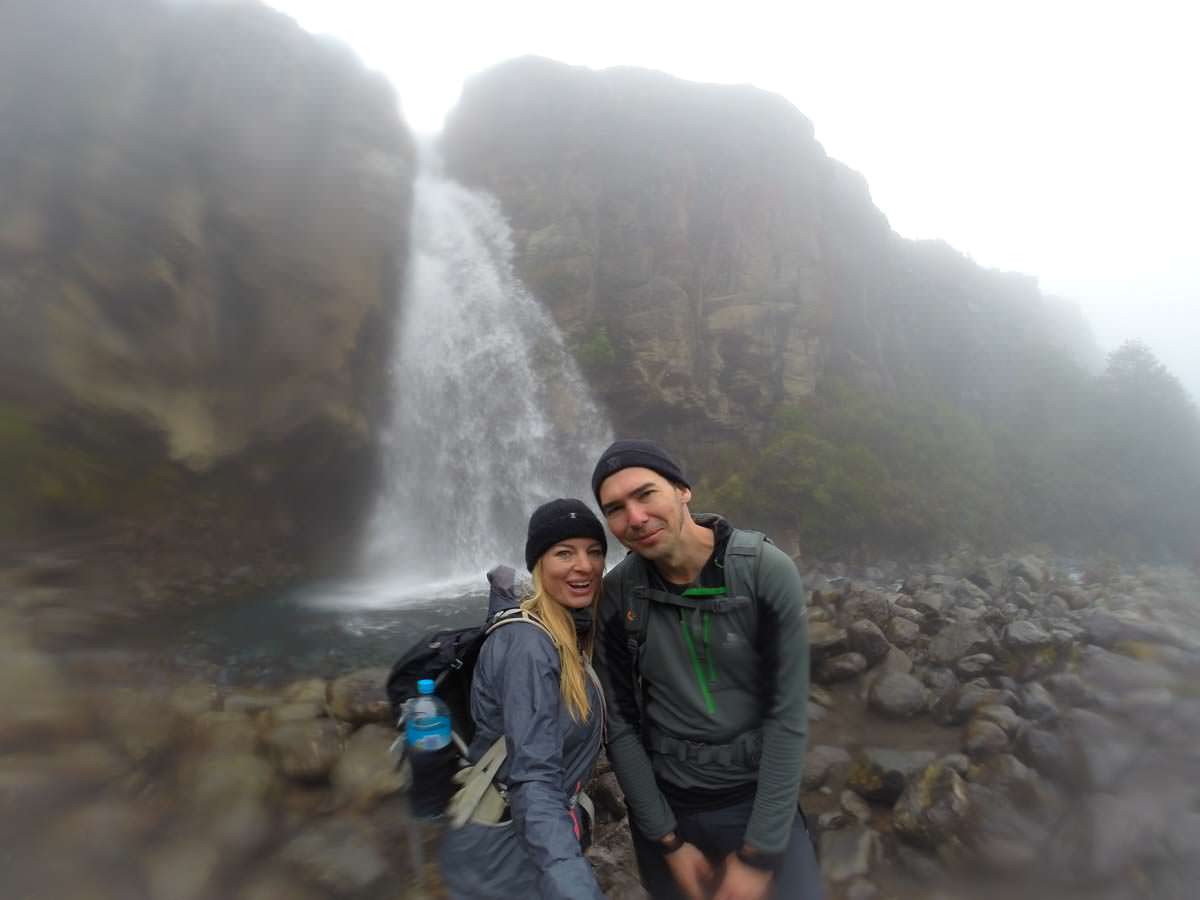 Die Taranaki Falls im Tongariro Nationalpark in Neuseeland