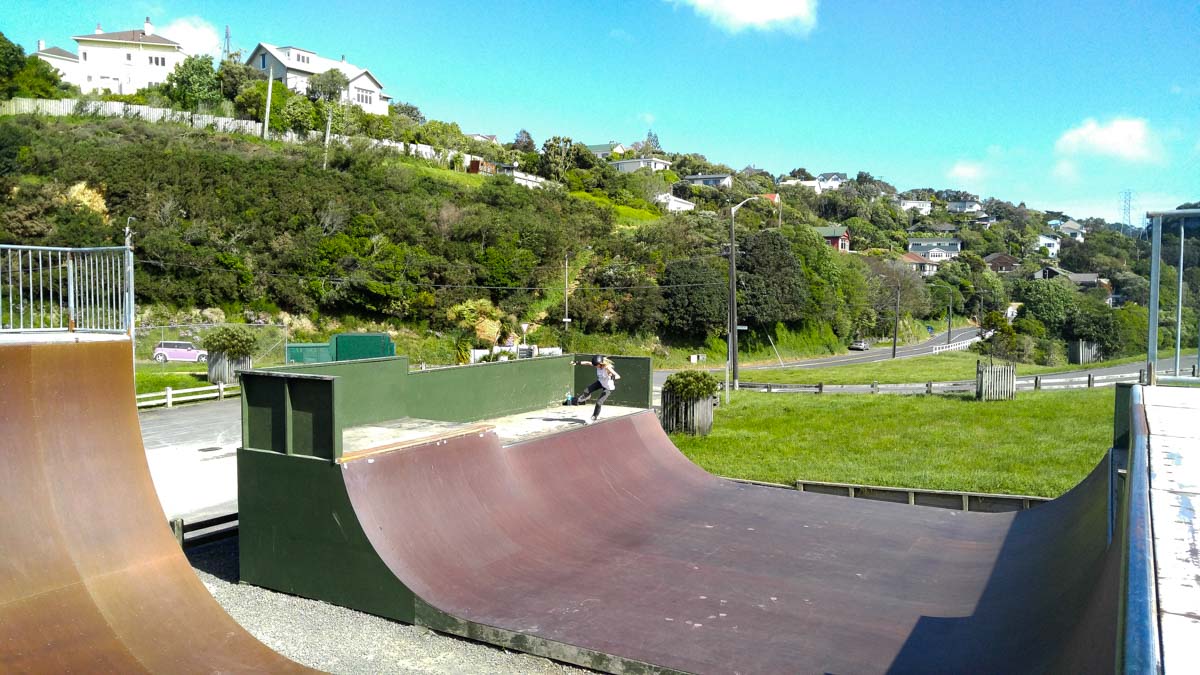 Skateparks in Wellington (Karori Minramp)