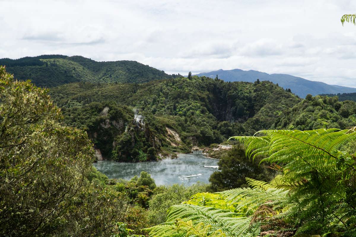 Frying Pan Lake im Waimangu Volcanic Valley in Neuseeland