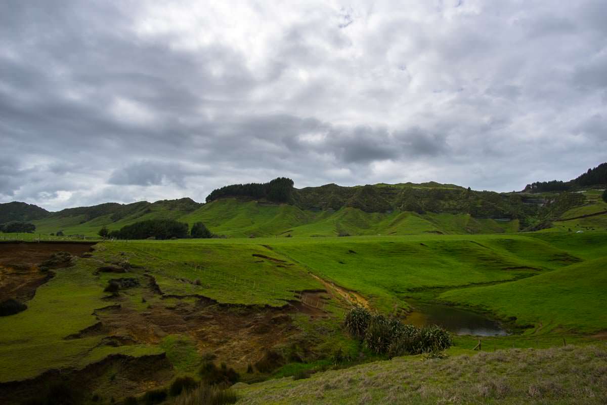 MacKenzie´s Bluff Viewpoint on Whitecliff Walkway in Tongaporutu, Neuseeland