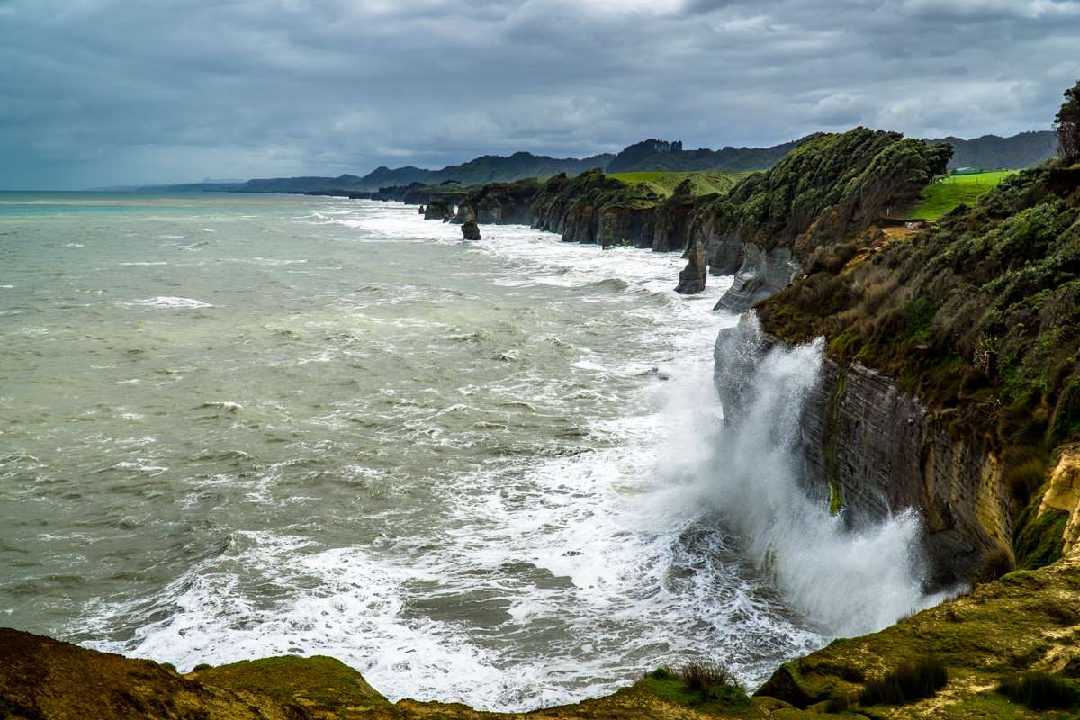 MacKenzie´s Bluff Viewpoint on Whitecliff Walkway in Tongaporutu, Neuseeland