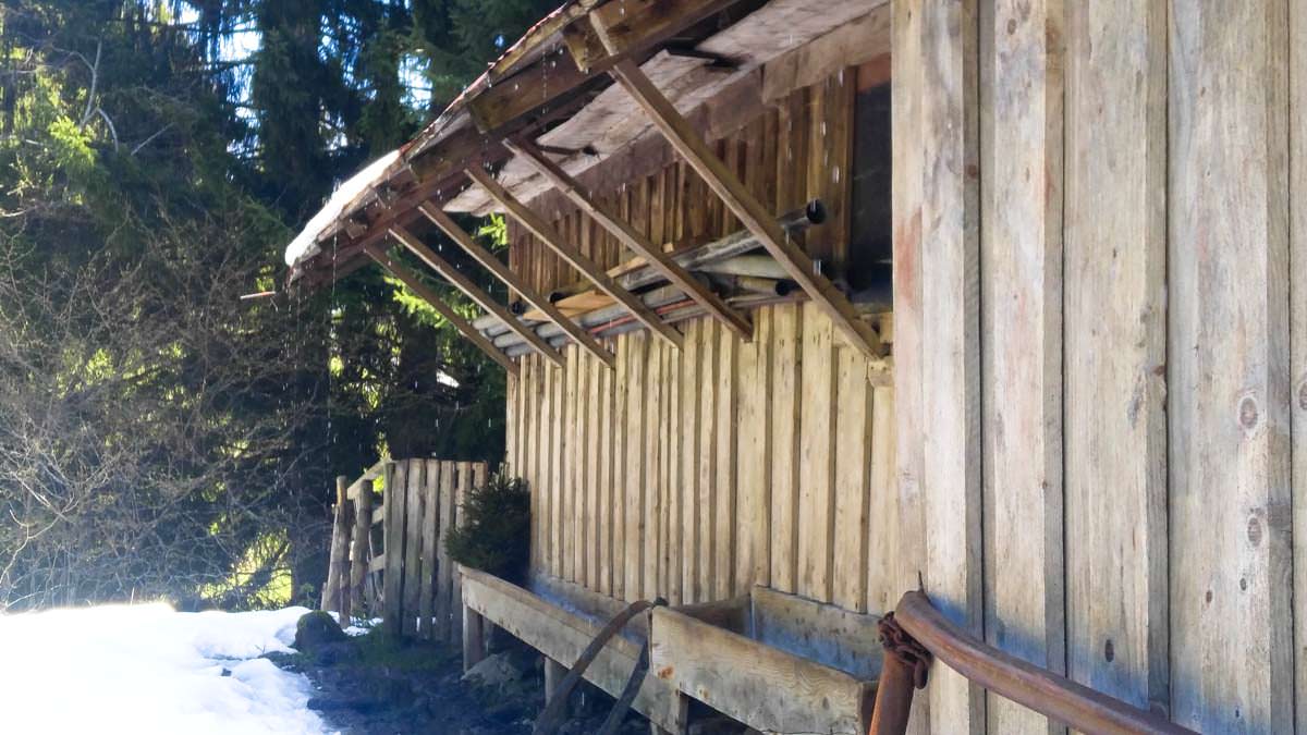 Hütte auf der Eggersalpe am Alpsee