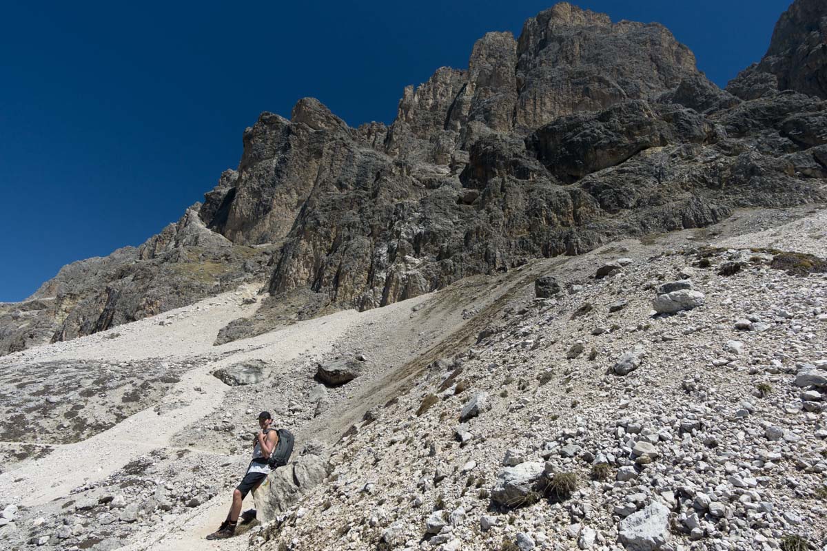 Wandern am Rosengartenmassiv in den Dolomiten