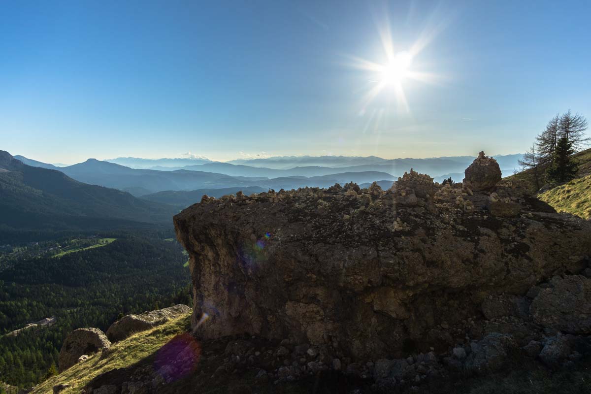 Sonnenuntergang im Rosengarten, Dolomiten