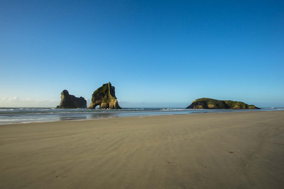 Wharariki Beach in Neuseeland