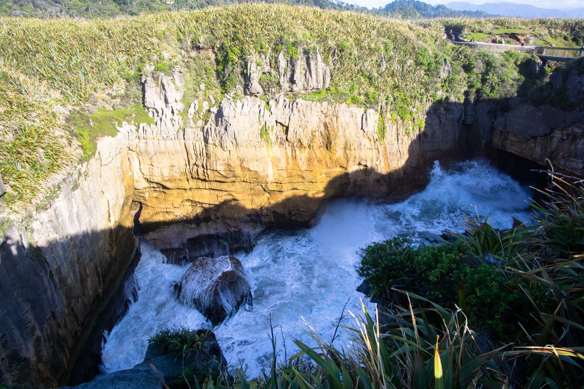 Punakaiki Pancake Rocks and Blowholes in Neuseeland