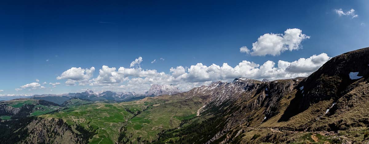 Panorama vom Schlern Richtung Seiser Alm