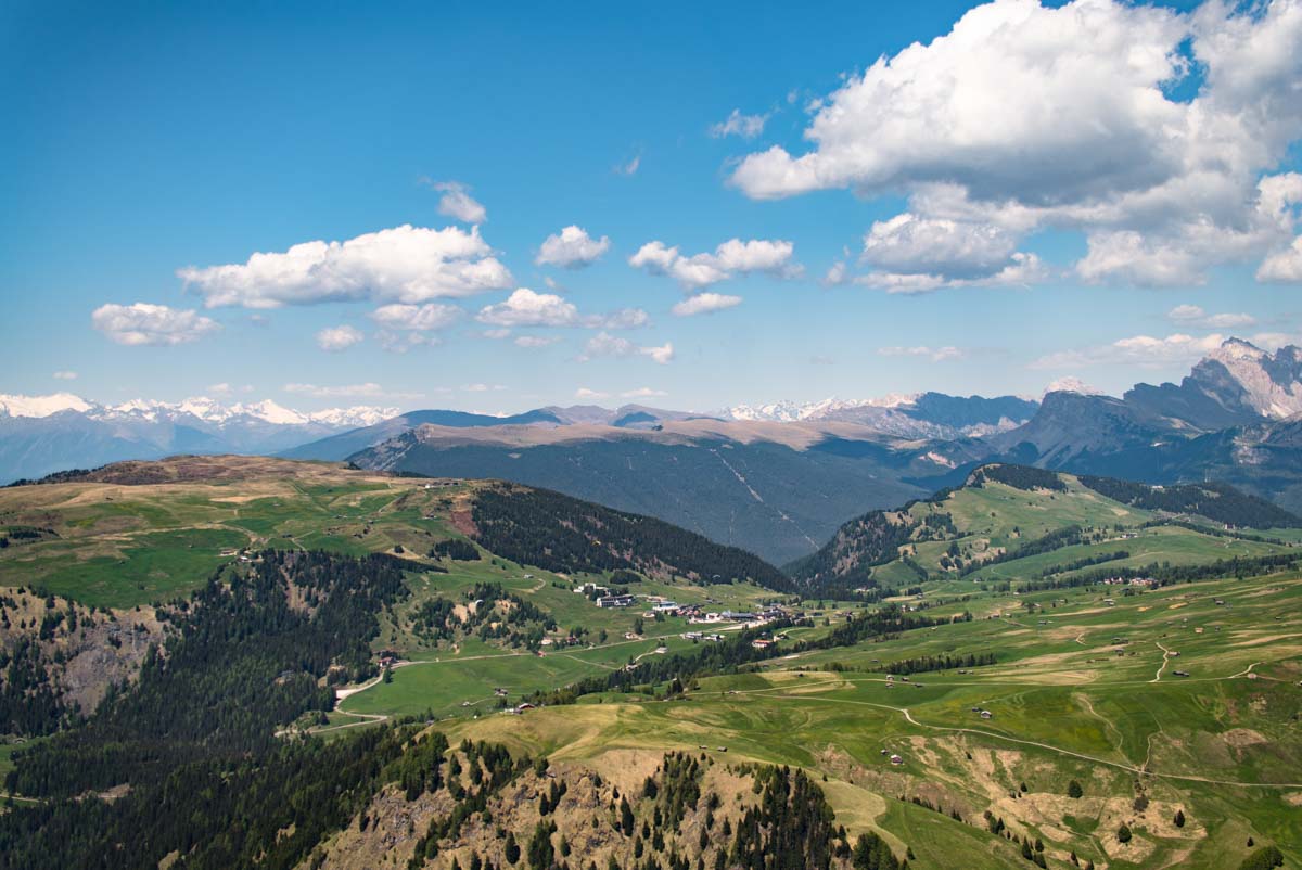 Blick auf die Seiser Alm