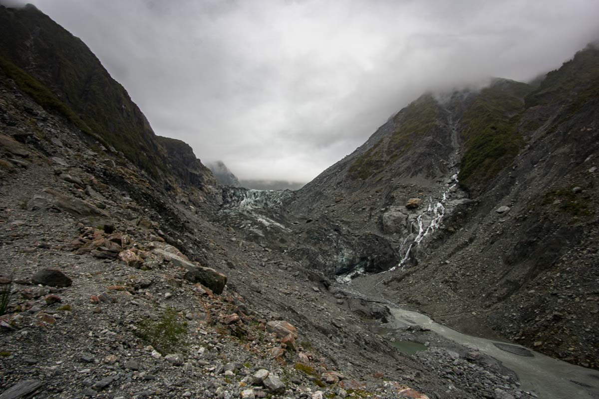 Der Fox-Gletscher in Neuseeland