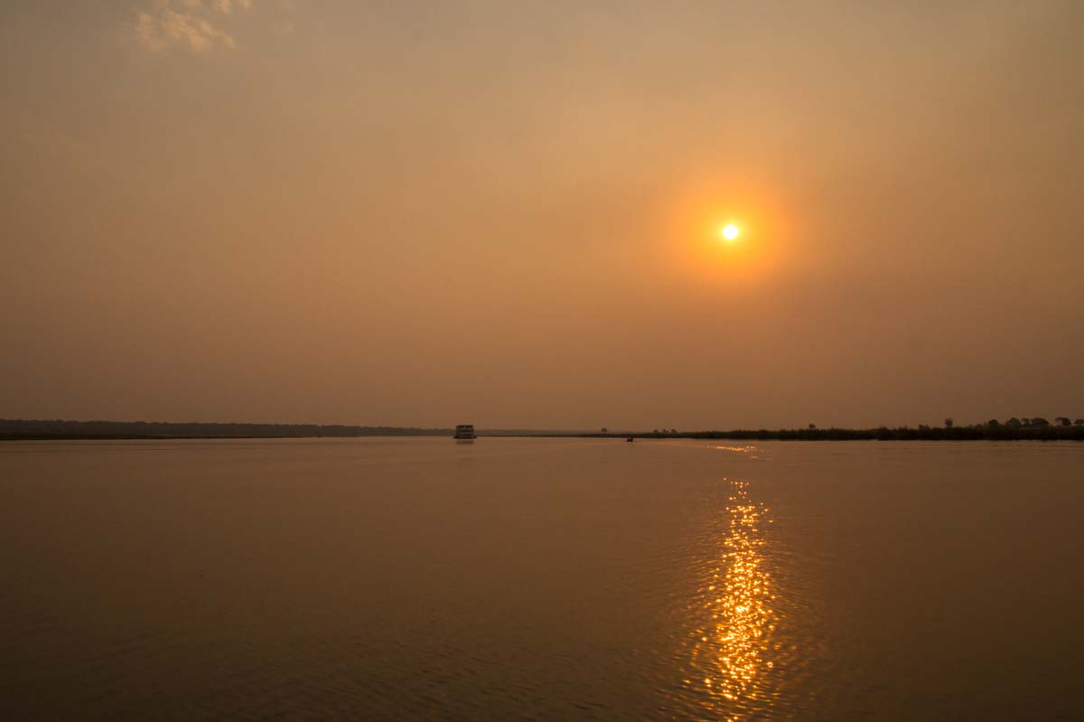 Sonnenuntergang über dem Chobe River