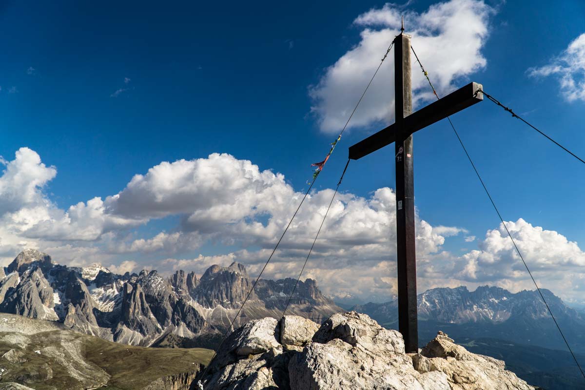 Gipfel des Schlern (Monte Pez) in den Dolomiten