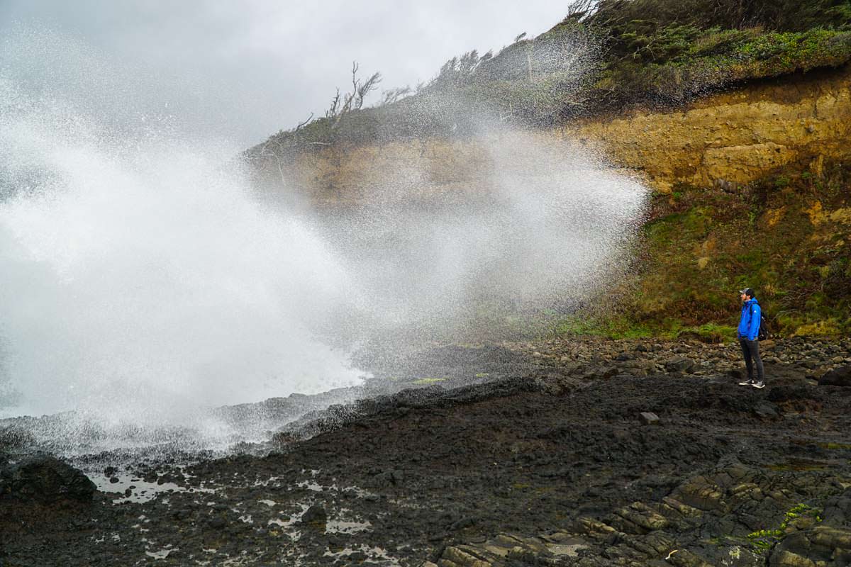 Wellenbrecher am Cape Perpetua (Oregon Coast)