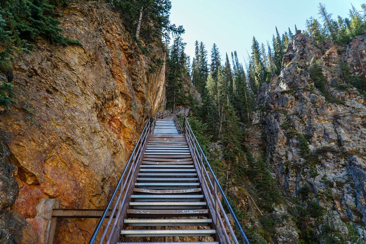 Uncle Tom´s Trail an den Lower Falls (Yellowstone)