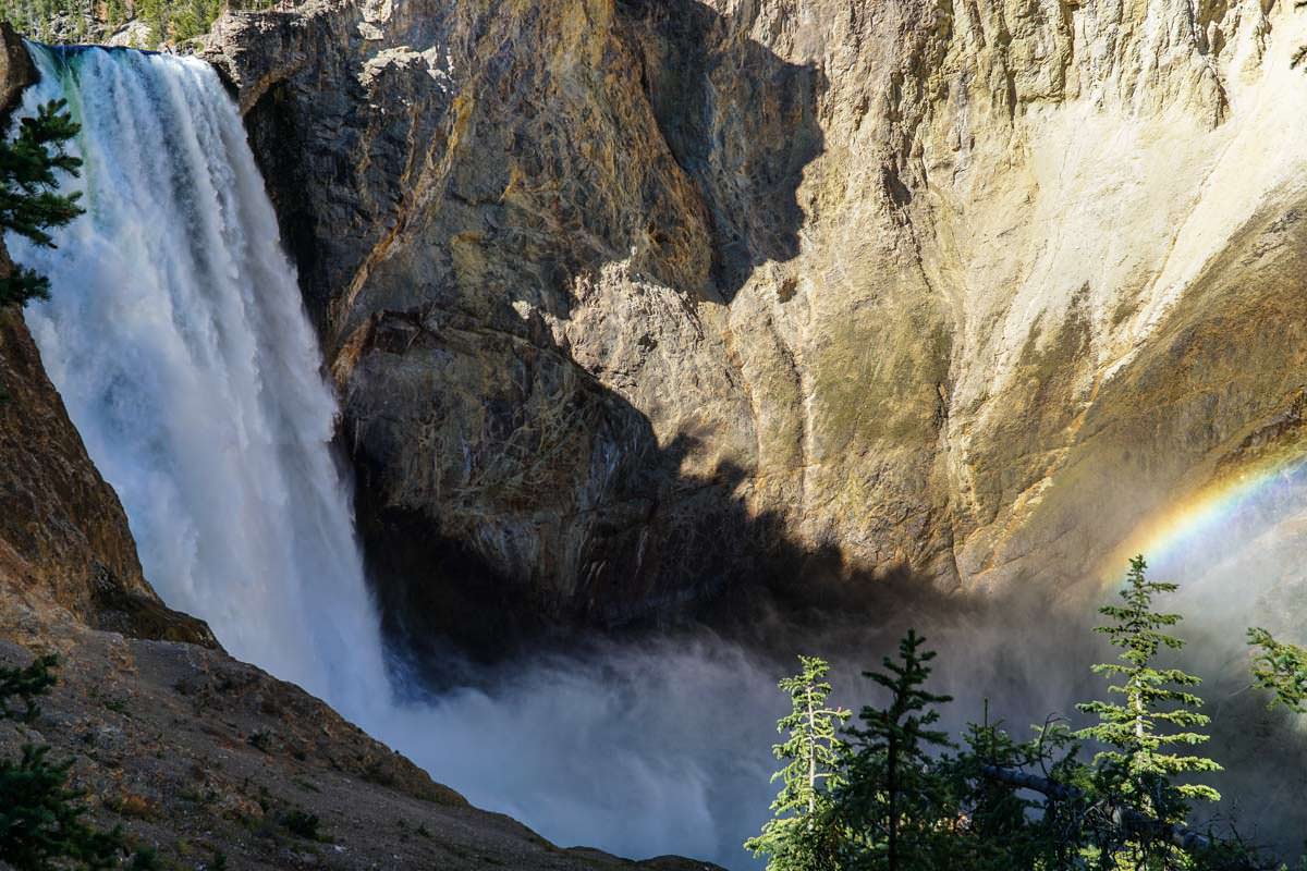 Uncle Tom´s Trail an den Lower Falls (Yellowstone)