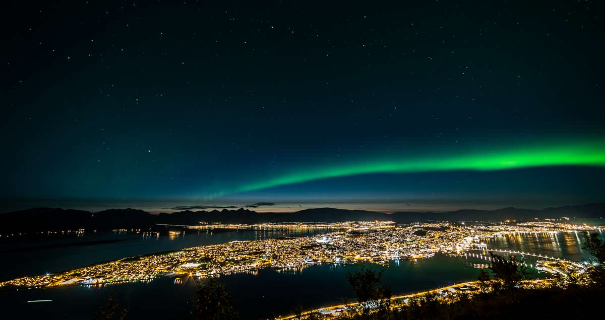 Nordlichter über Tromso (Storsteinen, Norwegen)