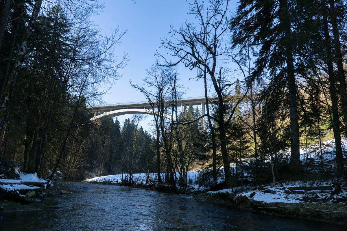 Die Argentobelbrücke Argentobelbrücke im Eistobel