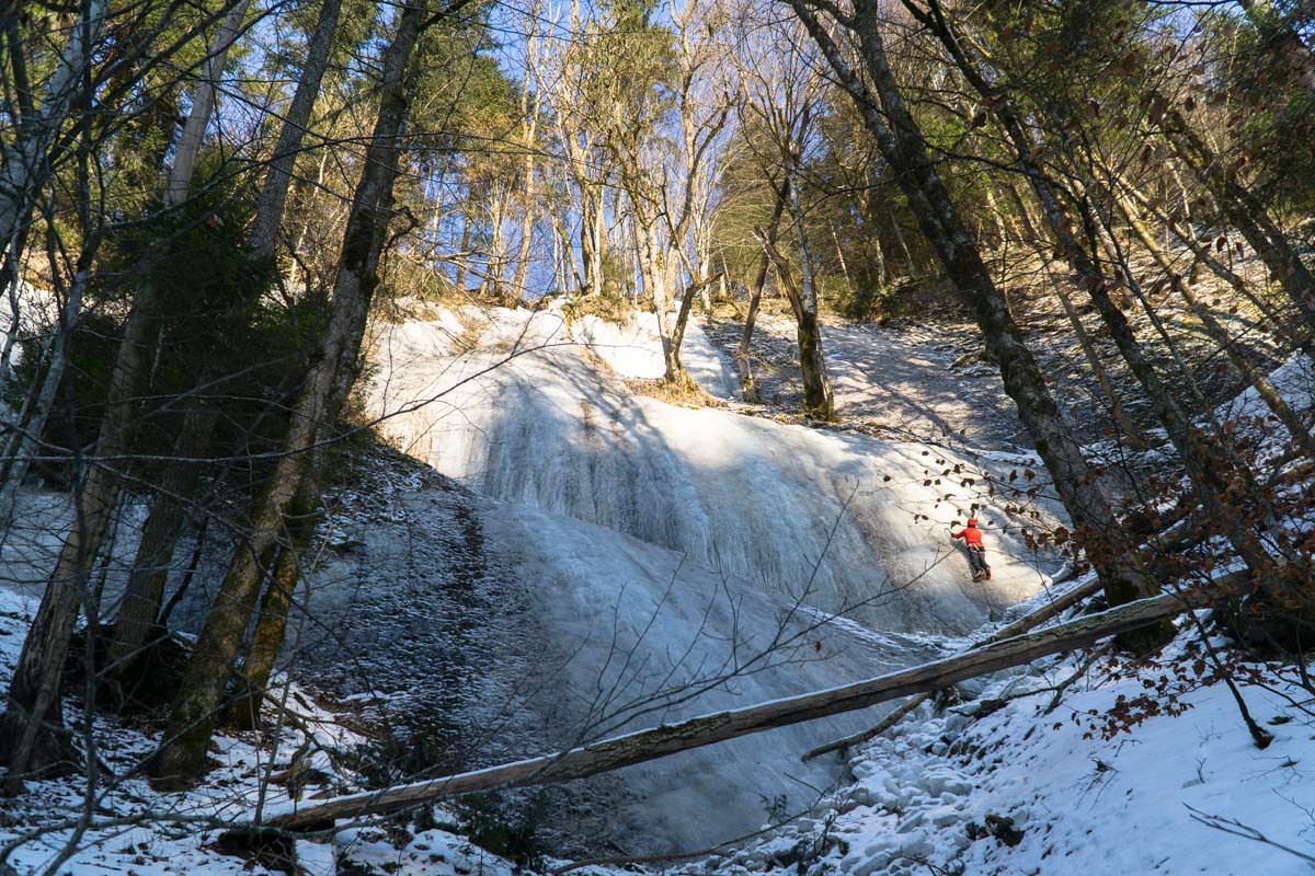 Eiskletterer im Eistobel (Allgäu)