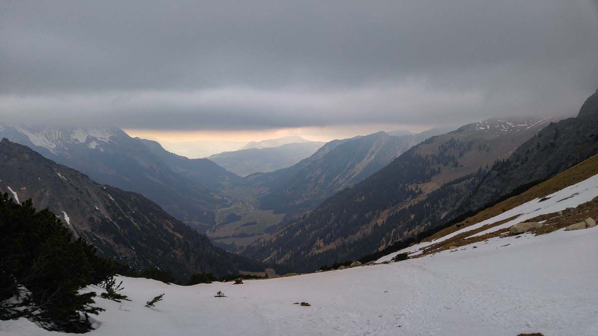 Blick ins Tal von Hinterstein vom Schrecksee