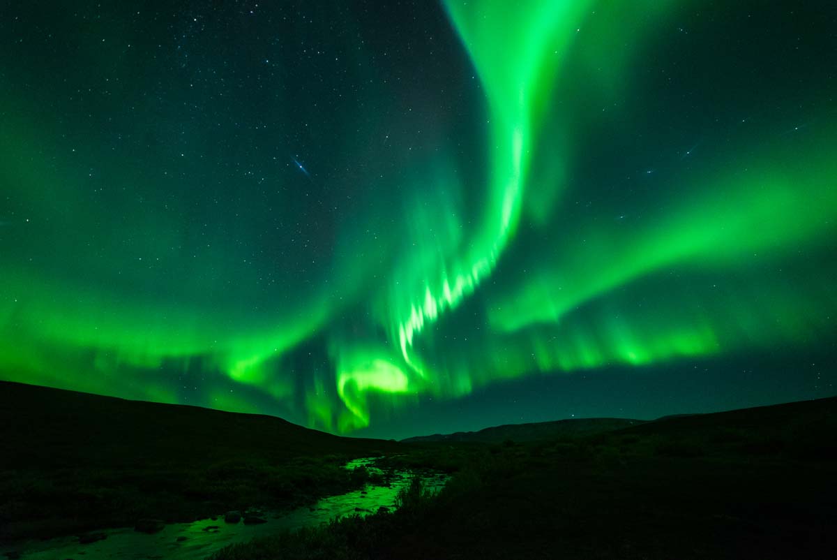 Nordlichter auf der Veines Halbinsel (Norwegen)