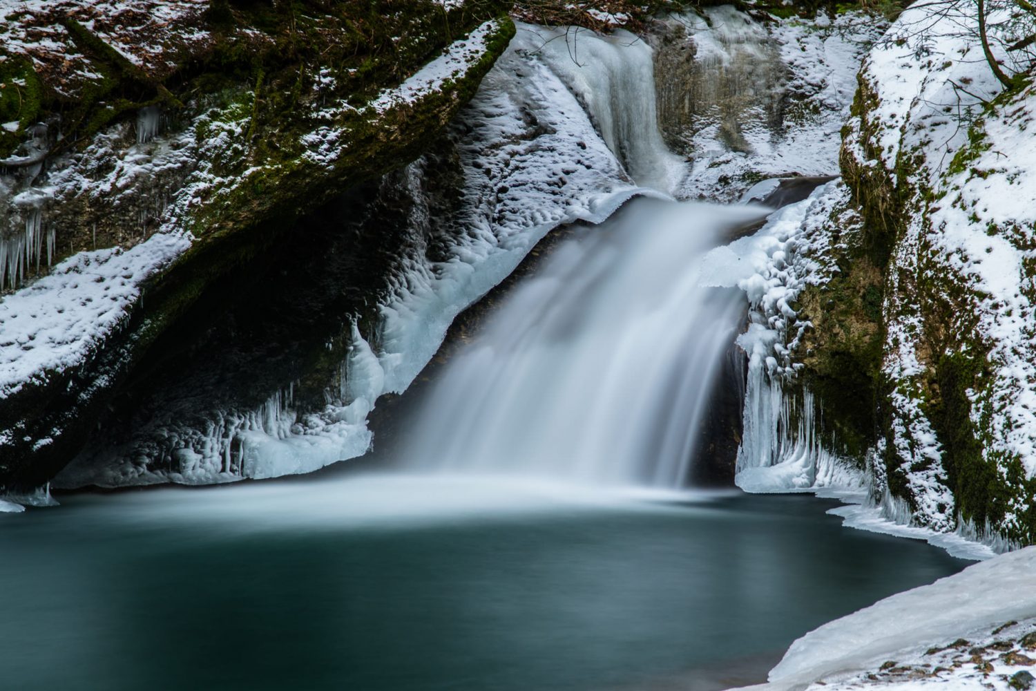 Wasserfall im Winter (Eistobel, Isny)