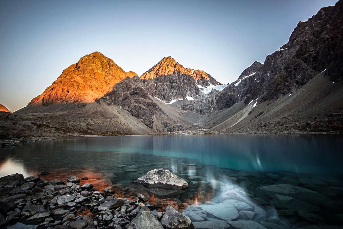 Blåvatnet (Blue Lake), Lyngenalpen