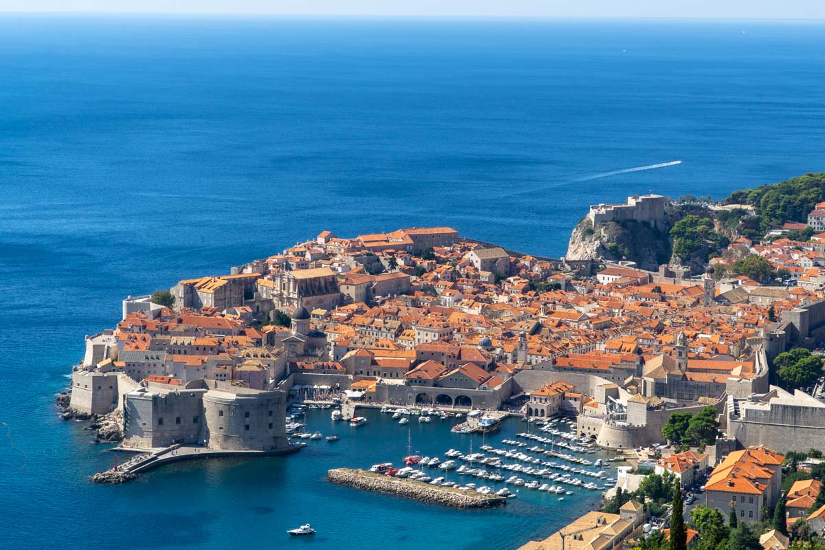 Altstadt von Dubrovnik von Oben (Kroatien)