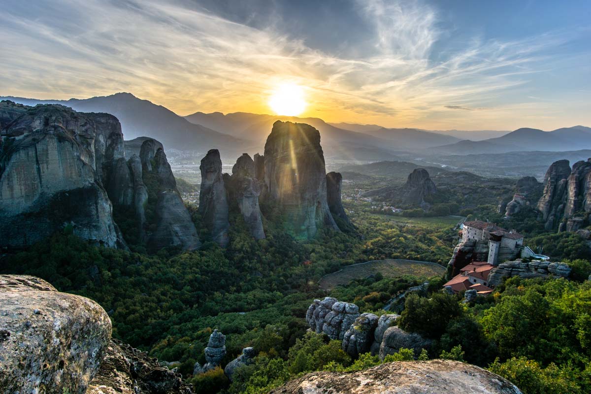 Sonnenuntergang über Meteora (Kalambaka, Griechenland)