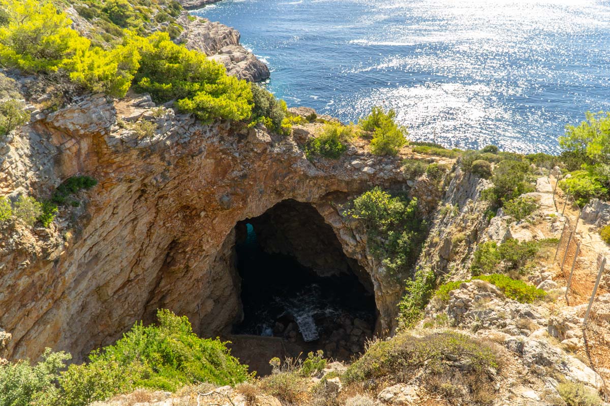 Odysseus Cave auf der Insel Mljet (Kroatien)