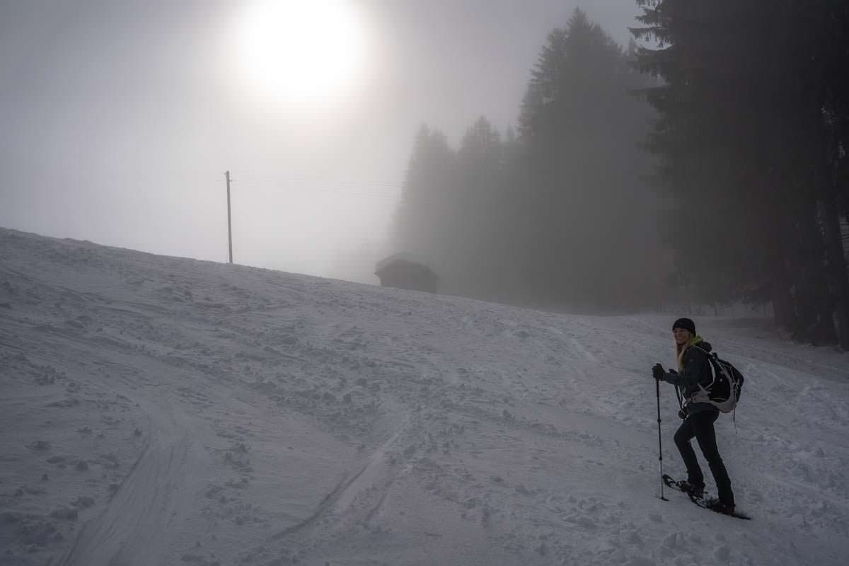 Schneeschuhwanderung auf den Grünten im Allgäu