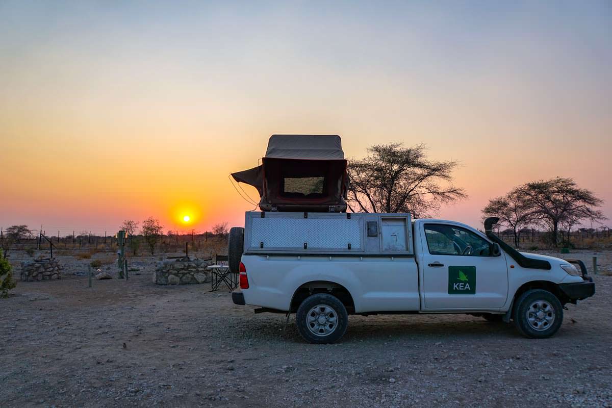 Stellplatz im Okaukuejo Resort (Etosha NP)