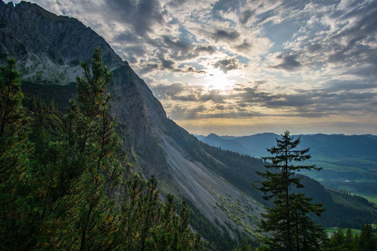 Sonnenuntergang am Rubihorn im Allgäu