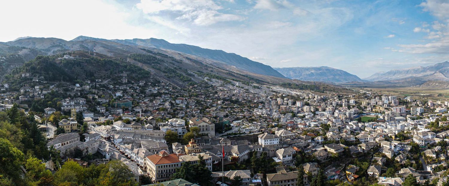 Panorama von Gjirokaster in Albanien