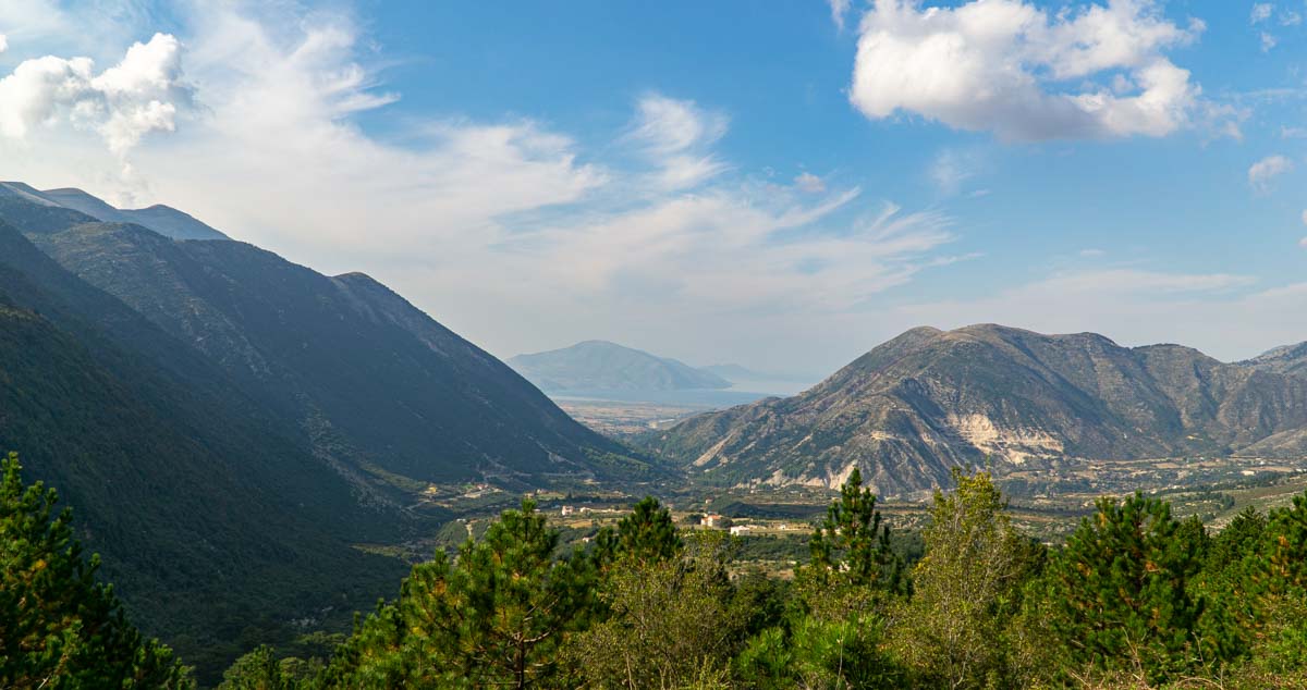 Blick vom Llogara Pass auf die Adria