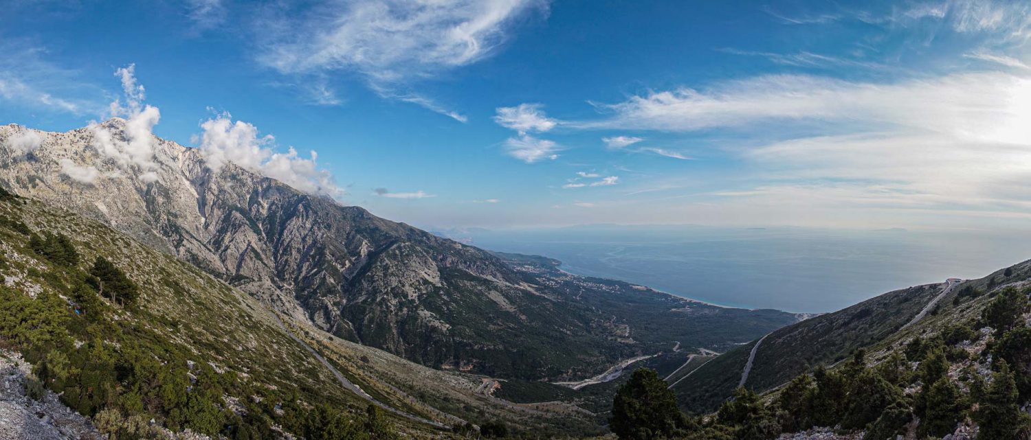 Panorama am Llogara Pass in Albanien