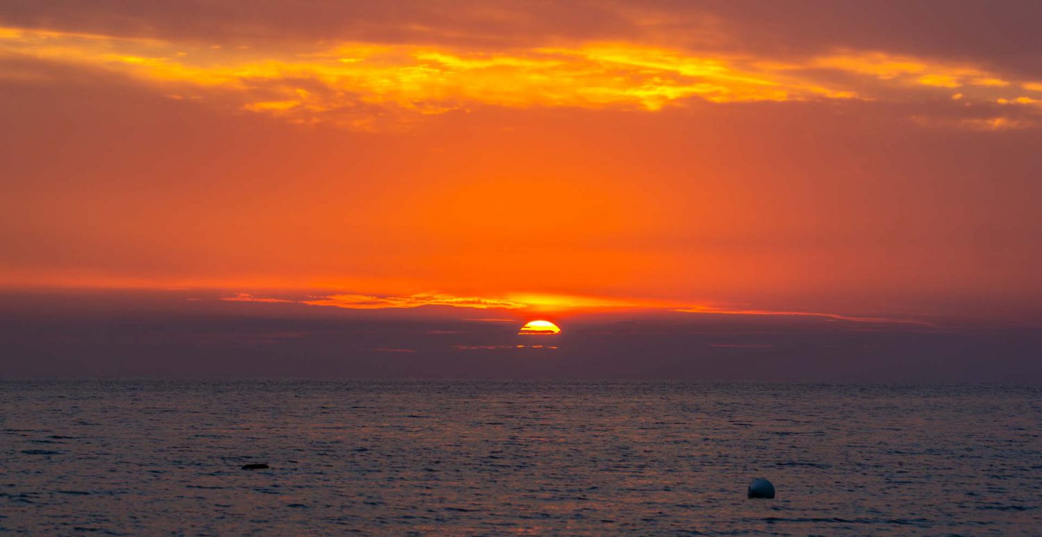 Sonnenuntergang an der Albanischen Riviera