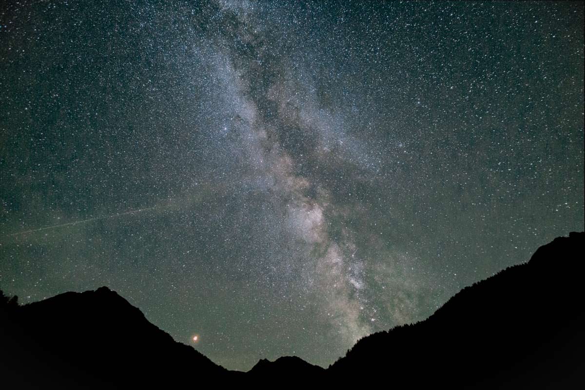 Im Allgäu ist die Milchstraße und der Blutmond besonders gut zu sehen