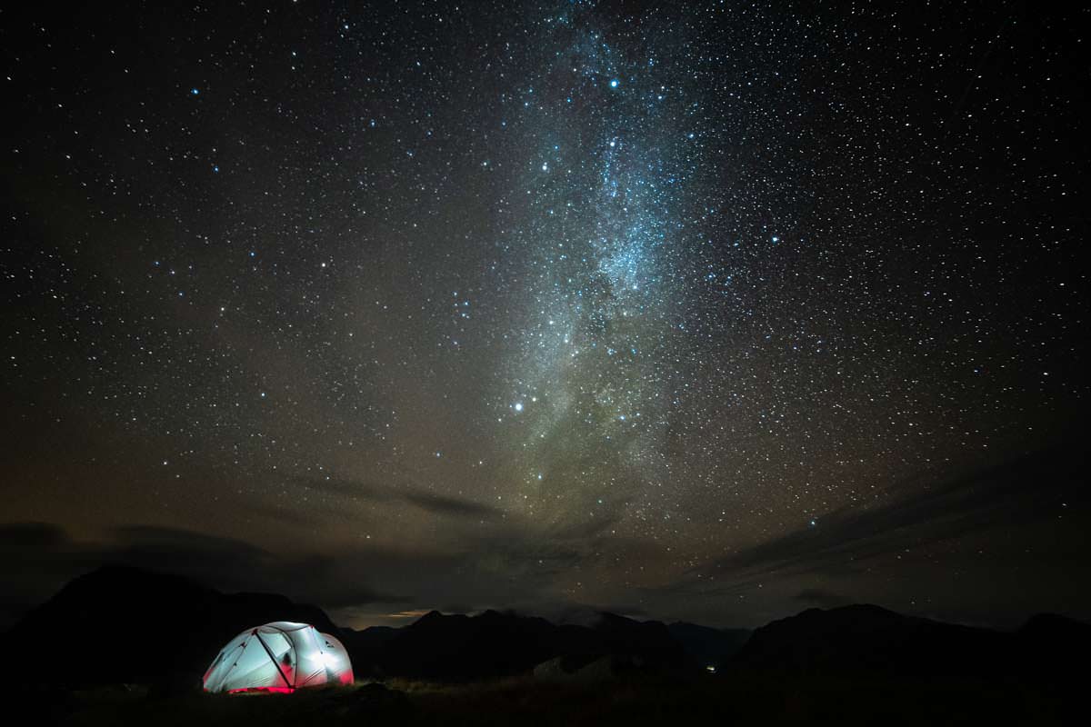Camping unter der Milchstraße