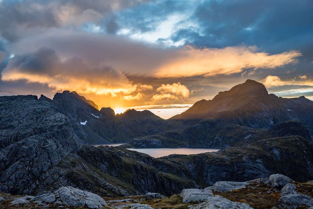 Tennesvatnet bei Sonnenuntergang