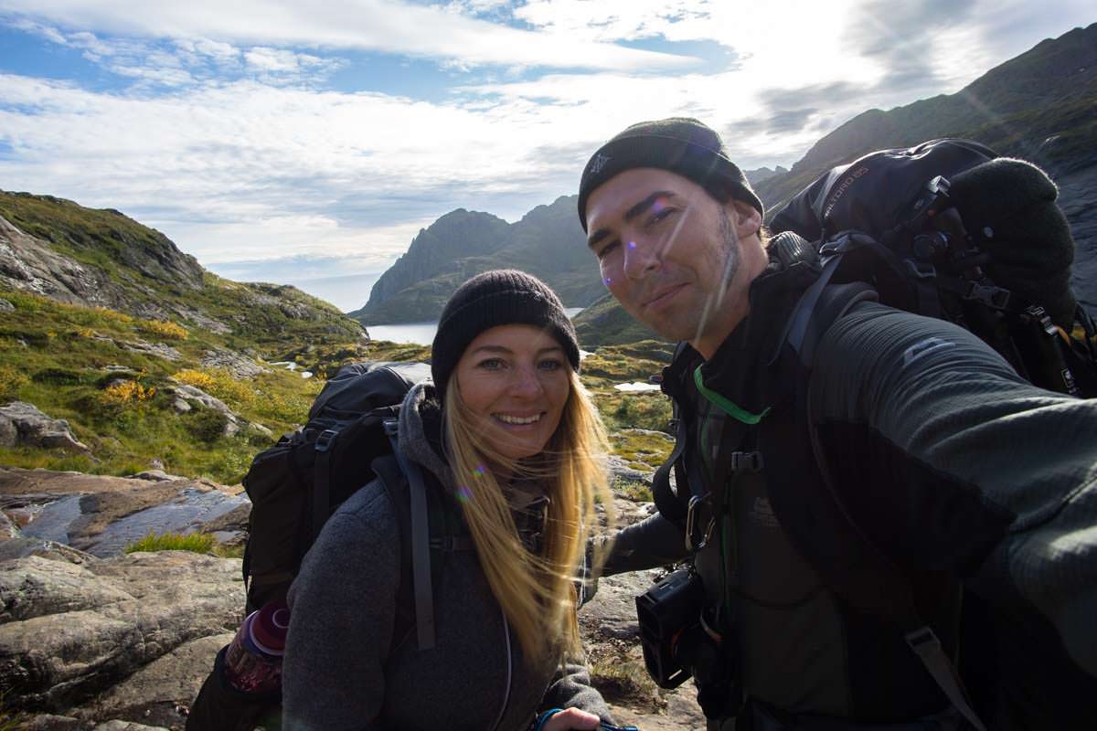 Wanderung mit Zelt zur Munkebu Hut (Lofoten)