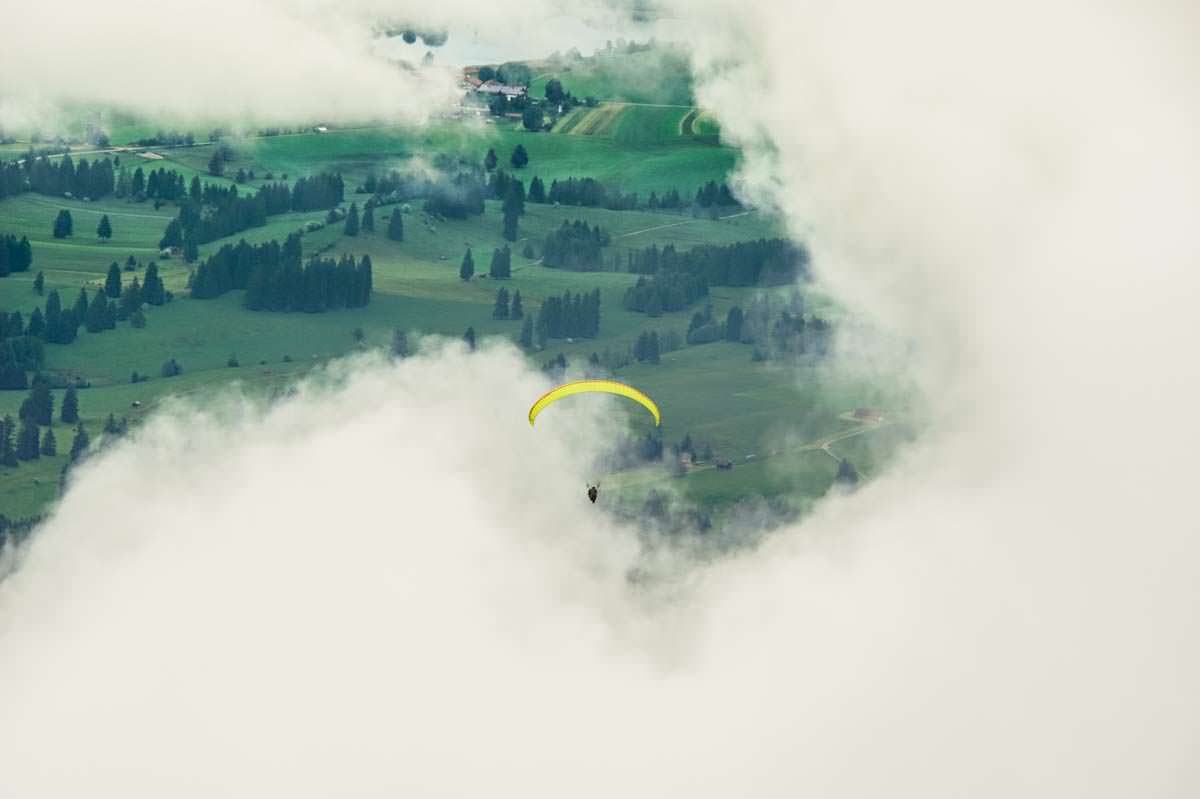 Am Tegelberg gibt es eine Startrampe für Paraglider