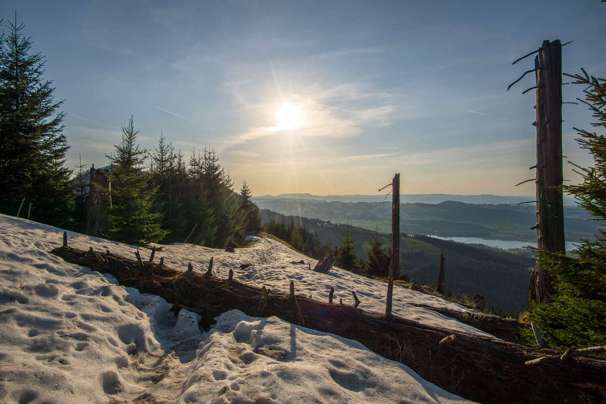 Wanderung zum Alpspitz im Schnee