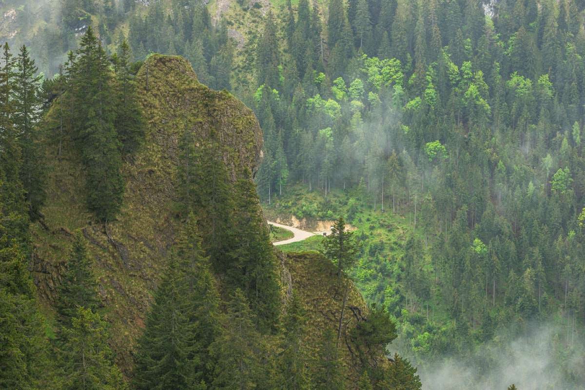 Der Wanderweg zur Bleckenau führt direkt zum Schloss Neuschwanstein