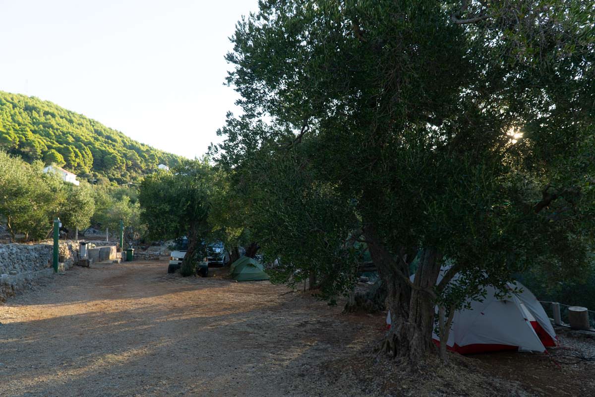 Campingplatz in auf der Insel Mljet in Kroatien