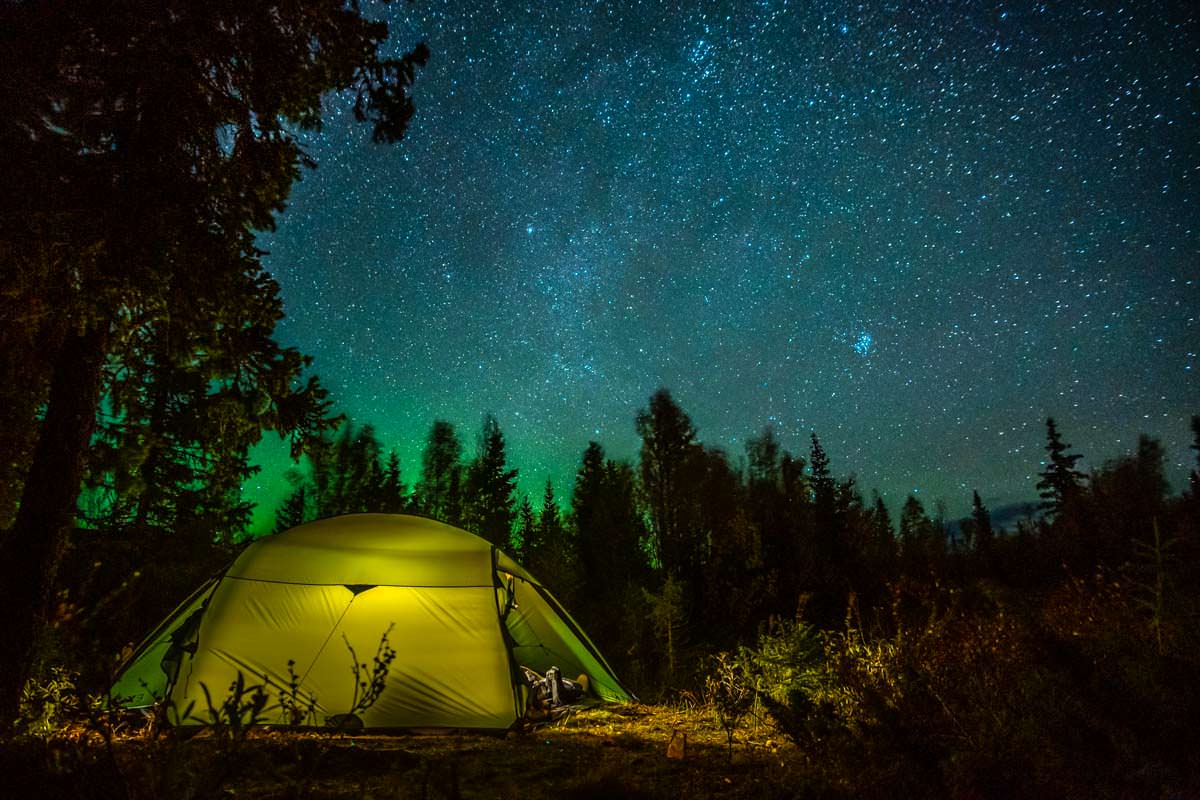 Zelten im Sarek Nationalpark